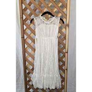 NWT IWEMEK Girls White Lace Formal Dress - Size 160 (Ages 13-14)